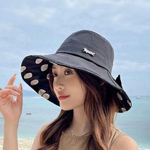 제이스토어 / 여성 비치 나들이 등산 리본 포인트 패션 모자