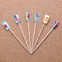 300p 롯데 편한생활 과일꽂이 사각 소 8cm 이쑤시개