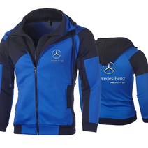 벤츠 로고 스티칭 재킷 이중 후드 재킷 집업 남자 자동차 동호회 레이싱 리베르샵