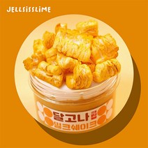 젤리시스터즈 달고나 밀크쉐이크 엘머스 우드글루 수제 슬라임 230ml, 혼합색상