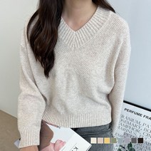 홈쇼핑 실용적인 베니코 브이넥 박시핏 캐시울 니트 SD-220810 WAD4493 -96706EA
