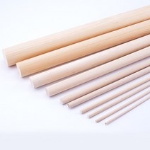DIY 건축 모형 발사 우드 원형 봉 R 20mm L 51cm 5개 졸업 작품 재료 소나무, 단품