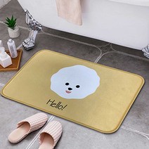 강아지 얼굴 러그 예쁜 욕실 주방 베란다 데코 매트, 카멜리아언덕 06_SUNRISECAMPING