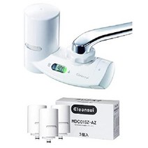 싱크대 정수기 수도꼭지 직접연결 천연 수돗물 정수, 디지털 모니터, 세트 정수기 본체+카트리지 합계 4개, 화이트