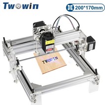 각인기 마킹기 데스크탑 DIY 바이올렛 레이저 조각 기계 빅 파워 사진 CNC 프린터 작업 영역 20cm x 17cm 라우터 조각기 20W, [01] No Laser only Frame, [01] US Plug, 1개