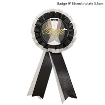웨딩 장식 독신 파티 베일 크라운 팀 신부 머리띠 들러리 새틴 새시 샤워 암탉 밤, 30 Bblack Badge