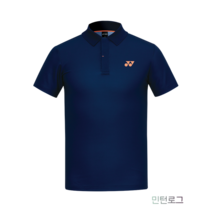 요넥스 배드민턴 남녀공용 반팔 카라티 22SS 슬림핏 네이비 색상 민턴로그