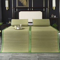 찜질방 추석 제삿상 마당 침대 방석 왕골 러그 쿨 매트 제사 멍석, 기타/other, 1.8x2.2m 침대(특두께 암호화) + 2베개