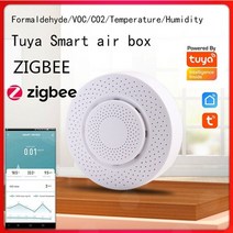 tuya wifi smart air box air quality monitor co2 voc gas detector sensor Automation alarm 가정용 온도 습도 센, 협력사, 지그비