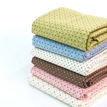 대폭 린넨11수 러블리도트 6색 원단 패브릭, 블루