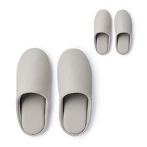 무인양품 MUJI 남녀공용 면 평직 인솔 슬리퍼 2개 JKAB5A2S, 그레이