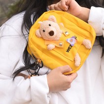 워캔드 테디베어 멜빵포켓 인형 크로스백 4Colors