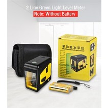오토레벨기 자동 측량 미니 양방향 레이저 레벨기 수평기 줄 자 삼각대 2 라인 158, 초록불