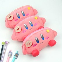 커비 귀여운 캐릭터 봉제 인형 중학생 고등학생 필통 파우치