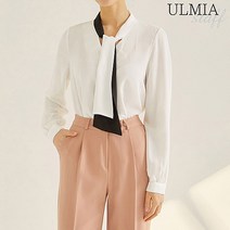 율미아스탭 율미아스탭 하프배색스카프블라우스_SKS1BL5450