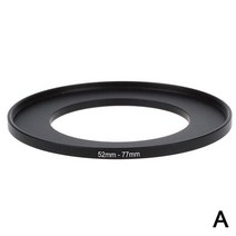 52mm-77mm 범용 카메라 렌즈 컨버터 스텝 업 링 메탈 어댑터 액세서리 캐논 니콘 소니 W6E4 용, 01 Black