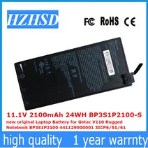 호환 노트북배터리11.1V 2100mAh 24WH BP3S1P2100-S 새로운 공산품지널 노트북 배터리 Getac V110 견고한, 한개옵션0