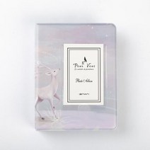 콜북 1단 2단 귀여운 포카 제작 포토 북 폴라로이드 사진 앨범 용 64 포켓 3 인치 카드 홀더 미니 즉석 케이스 보관, Deer