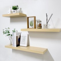무지주 벽선반 벽걸이 원목 선반, 메이플