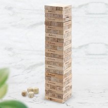 (삼우) 나무블럭 보드게임 젠가 (옵션) 블럭쌓기, 11000 나무블럭 60pcs