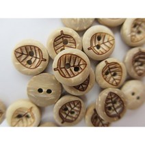 코코넛 낙엽-10 단추/10mm(8개)-천원/자개단추/원목단추/나무단추/하트단추/퀼트부재료/퀼트단추/스티치/원형단추/디자인단추/펠트/우드단추/슬라임/블라우스단추/셔츠단추, 2. 10mm(18개)-2000원
