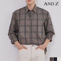 지오지아 앤드지 오버핏 세미 캐주얼 체크 셔츠 (BZA3WC1101)
