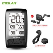 자전거 속도계 심박계 야핏센서 최신 Meilan M4 무선 자전거 속도계 심박수 모니터 케이던스 센서 방수 스, 01 M4
