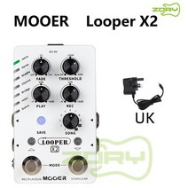 루프스테이션 MOOER Looper X2 스테레오 프레이즈 루핑 기타 이펙트는 자동 REC 지원 녹음 기능 감지 및