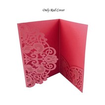 생일축하카드 팝업카드 메세지 세트 레이저 컷 결혼식 초대 카드 인사말 카, 10 Only Red Cover