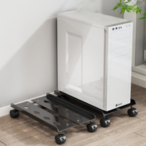 에이필미 튼튼한 철제 PC 본체 데스크탑 이동식 트레이, 고급형, 블랙, 1개
