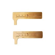 Preamer 황동 80mm 슬라이딩 미터법 및 인치 미니 캘리퍼 게이지 레트로 버니어 비즈 와이어 주얼리 측정 도구 2개