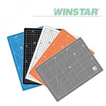 윈스타 칼라 450X300 A3 데스크 고무매트 데스크매트/책상패드/커팅매트, 화이트그레이