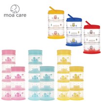 모아케어 3단 5단 원형 분유케이스, 5단원형 PP, 핑크