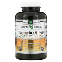 어메이징 뉴트리션 강황 생강 바이오페린 750mg 180캡, 1PACKAGE 상세참조, 상세설명 내 표시사항 참고