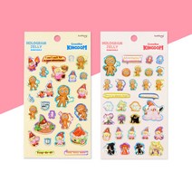 쿠키런킹덤 홀로그램젤리스티커 굿즈, 옵션:핑크/246013