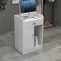 가게 소형 계산대 미용실 카운터 의류매장 접수대, 라이트 월넛 60x40x92cm