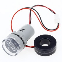 전압 전류계 22mm 0-100A Amp & Voltmeter 전류계 CT Au23 전압 전류계, 05 White Current Meters