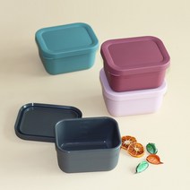 [마미스테이블] 식품용실리콘 밀폐용기 담소 M(400ml) 푸드컨테이너 샐러드 도시락통, 담소 M 스톤그레이