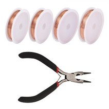 공예 펜치DIY 쥬얼리 만들기 공구 세트 0.4/0.6/0.8mm 구리 와이어 탄소 철강 펜치 수제 보석 키트, 03 Pink