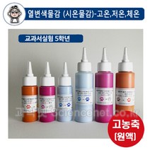 [과학코리아] 열변색물감(시온물감)50ml 100ml 수성용-고온 저온 체온(색변화실험 온도변화), 체온100ml