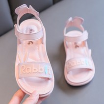 여자 샌들 걸 비치 슈즈 벨크로 프린세스 샌들 핑크 여자 비치 샌들 여아용 샌들