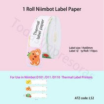 Niimbot-D110 방수 감열식 라벨 용지 D11 프린터용 개 이상의 스타일 Etiqueta Papel, 06 L52