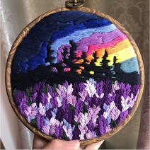 101도 프랑스자수 DIY 패키지세트 초보자용 묶음, HS42(자수틀15cm)
