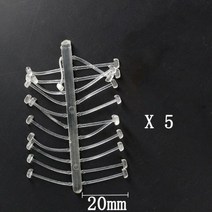 5카드 잉어 낚시 머리 장식 20/22/25/27mm 미끼 중지 팝업 조작 스토퍼 클리어 컬러 Boilie 삽입 B368, 20mm 길이 24 in 1