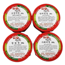 1+1+1+1 토굴안애 양념젓갈300g 4종, 오징어젓+낙지젓+창란젓+가리비젓