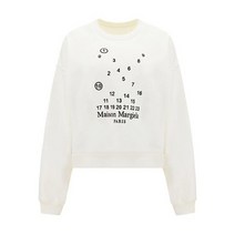 메종 마르지엘라 명품마르지엘라 22FW 넘버링 로고 자수 맨투맨 화이트 S51GU0118 S25540 101