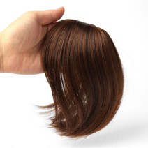 여성 탑 커버 정수리 가발 똑딱이 핀 앞머리 헤어 오렌지브라운, 상세 참조, 상세 참조