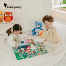 앤도르프 원목 블럭 완구 놀이 나무 우드 블록 115p 유아 장난감 파우치 가이드북제공, 색상