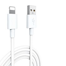 DFMEI 적용 가능한 iPhone 6S/7Plus/8/11 데이터 케이블 휴대 전화 엘보우 빠른 충전 와이어 닭 게임 iPad Universal, 클래식 모델 [. 화이트], 1.5 미터/2 설치/*-*