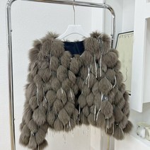 천연 모피코트 폭스 래빗 리얼